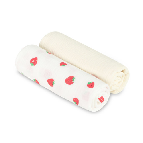 Mušelínové pleny krešované 60×75 cm Strawberry Cream – sada 2 ks Mušelínové pleny krešované 60×75 cm Strawberry Cream – sada 2 ks