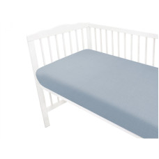 Mušelínové prostěradlo do postýlky 60 x 120 NATURE double - jeans