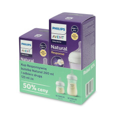 Natural Response láhev 125 ml + 260 ml, dudlík – antikoliková, přirozené sání