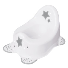 Nočník s protiskluzem - Baby Star - bílá