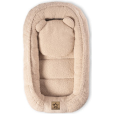 Oboustranné hnízdečko s polštářkem Teddy Boucle - béžové