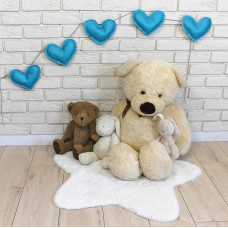 Ozdobná girlanda z eko kůže Baby Nellys Srdíčka - tyrkysové