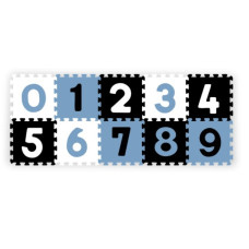 Pěnové puzzle, podložka - Čísla, 10ks, černá/modrá/bílá, BabyOno