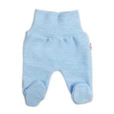 Pletené kojenecké polodupačky Hand Made, Baby Nellys, světle modré, vel. 62