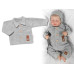 Pletený svetřík s knoflíčky Boy, Baby Nellys, šedý, vel. 62