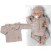 Pletený svetřík s volánkem Girl, Baby Nellys, béžový, vel. 68