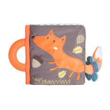 Plyšová edukační knížka pro miminko FOX – senzorická, 0m+