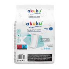 Poporodní savé vložky Akuku, 10 ks – 14,5×36,5 cm