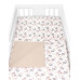 Povlečení do postýlky, 2D sada bavlna - Louka, Baby Nellys, béžová/hnědá