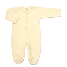 Praktická 5-dílná žebrovaná soupravička do porodnice Baby Nellys BOY, žlutá, vel. 68