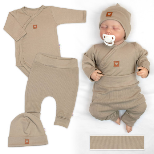 Rostoucí 3dílná sada pro miminko Nature - taupe Rostoucí 3dílná sada pro miminko Nature - taupe