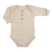 Rostoucí body NATURE, dlouhý rukáv s knoflíčky, bavlna, béžová,56/62