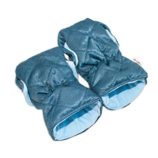 Rukávník ke kočárku Baby Nellys ®, prošívaný, Velvet - modrý
