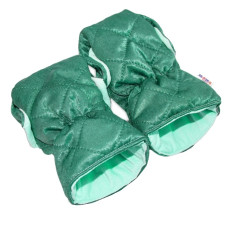 Rukávník ke kočárku Baby Nellys ®, prošívaný, Velvet - zelený