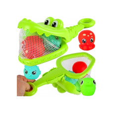 Sada do koupele Krokodýl, síťka + 3 zvířátka, , zelená
