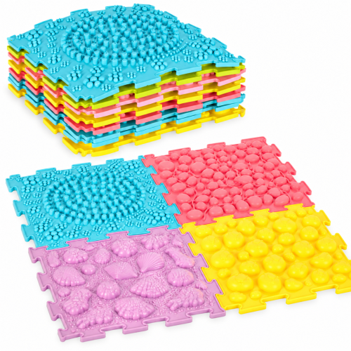 Senzorické puzzle podložky pro děti, 8 dílů, 6 textur Senzorické puzzle podložky pro děti, 8 dílů, 6 textur