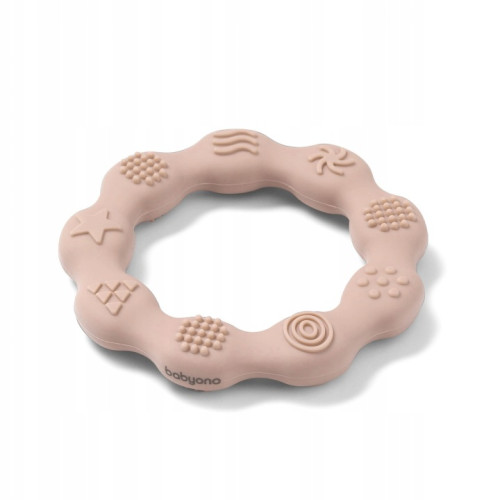 Silikonové kousátko RING – prořezávání zoubků, BPA FREE, senzorické, béžové Silikonové kousátko RING – prořezávání zoubků, BPA FREE, senzorické, béžové