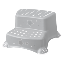 Stolička - schůdky s protiskluzem Baby Star - šedé