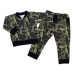 Stylová bavlněná tepláková souprava G-baby, Dino - khaki/černá, vel. 86 Stylová bavlněná tepláková souprava G-baby, Dino - khaki/černá, vel. 86