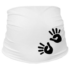 Těhotenský pás s ručičkami, vel. L/XL - bílý, Be MaaMaa