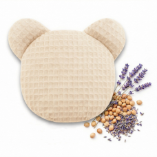 Termofor TEDDY- nahřívací polštářek s třešňovými pecičkami a levandulí - krémový