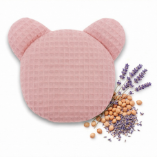Termofor TEDDY- nahřívací polštářek s třešňovými pecičkami a levandulí - pudrově růžový