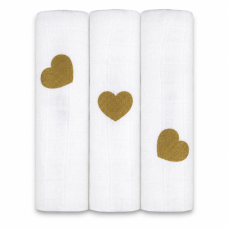 Tetra pleny 3ks DELUX - Gold Love  70 x 80 cm, bílé