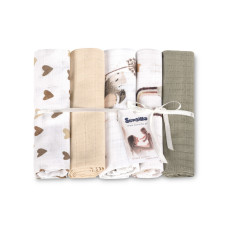 Tetra pleny Basic 70×80 cm Mouse beige - sada 5 ks, 100% bavlna