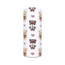 Tetrová plenka 70×80 cm Basic, 100% bavlna,  Teddy Love, béžový - 1ks