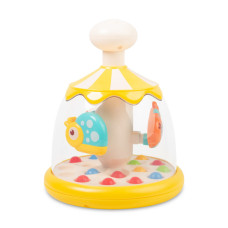 Toyz Edukační hračka Káča se zvířátky – žlutá, kolotoč, 6m+