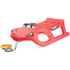 TULIMI Sáňky plastové CAR SMILE, 91,3x29,1x44,9, nosnost 50kg, červené