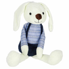 Velký plyšový králík, přítulníček v modrých kalhotkách 36 cm