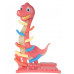 Veselá hrající autodráha/skluzavka Dino + 6 autíček, oranžová