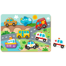 Vkládací puzzle Doprava, 8 dílků