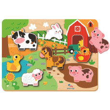 Vkládací puzzle Farma, 8 dílků