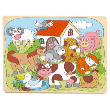 Woody Naučné dřevěné puzzle - Farma