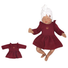 Z&Z Dětské teplákové šatičky/tunika Princess - bordó, vel. 62