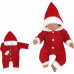 Z&Z Dětský pletený overálek s kapucí Baby Santa, červený, vel. 80