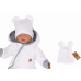 Z&Z Velurová, semišková čepička s oušky Teddy, bílá, vel. 80/86