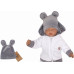 Z&Z Velurová, semišková čepička s oušky Teddy, šedá, vel. 68/74