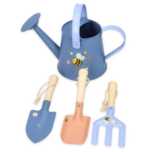 Zahradní set pro děti Adam Toys – 4 ks, modrý, 3+ Zahradní set pro děti Adam Toys – 4 ks, modrý, 3+