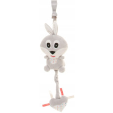 Závěsná plyšová hračka s melodií, Rabbit, šedá