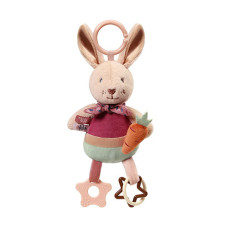 Závěsná senzorická hračka Rabbit Karo pro miminko – chrastítko, kousátko