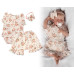 Zavinovací body, kraťasky + čelenka, mušelín, Pivoňky, Baby Nellys, smetanové, vel. 80