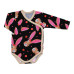 Zavinovací kojenecké body dl. rukáv, bavlna, Zajíček Baby Nellys, granát, vel. 62