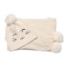 Zimní čepice s bambulí + šál, Kitty, Baby Nellys - smetanová, vel. 54/58