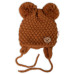 Zimní pletená čepice Teddy Bear na zavazování, hnědá, 68/80, (6-12m), Baby Nellys Zimní pletená čepice Teddy Bear na zavazování, hnědá, 68/80, (6-12m), Baby Nellys