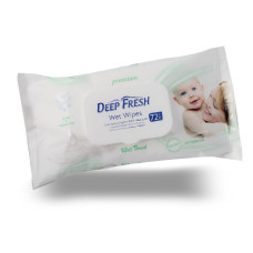 Vlhčené ubrousky DEEP FRESH  s pečujícím mlékem 72 kusů