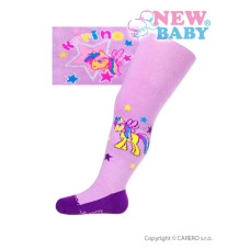 Bavlněné punčocháčky New Baby fialové karino