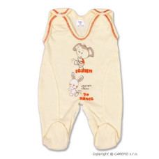 Kojenecké dupačky SLON A ZAJÍČEK  NEW BABY béžová